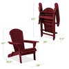 Best Choice Products Folding Adirondack Chair Outdoor, Wooden Accent Yard Furniture w/ 350lb Capacity - 4 of 4