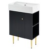 Chery Life 21.6" Bathroom vanity, Bathroom Storage Cabinet with Single Ceramic Sink, Right Side Storage - 2 of 4