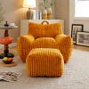 Bean Bag Chair Modern with Footstool and Armrests for Living Room Lounge 27.5"W-3irtyhousy - 2 of 4