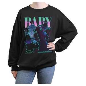 Juniors Womens KPop Demon Hunters Baby Saja Collage Stars Sweatshirt - 1 of 4