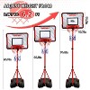 Skirfy Kids Basketball Hoop, 2-in-1 Toddler Basketball Goal with Dart Board & 4 Balls, Adjustable Height 2.9ft-6.2ft Red - 3 of 4