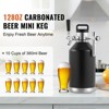 VEVOR Beer Growler Tap System, 128Oz 4L Mini Keg, 304 Stainless Steel Pressurized Beer Growler with Pressure Display, CO2 Regulator Faucet, Black - 3 of 4