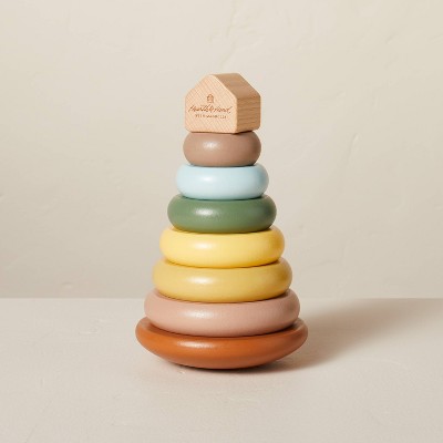 Toy Rainbow Wooden Ring Stacker - 8pc - Hearth & Hand™ with Magnolia