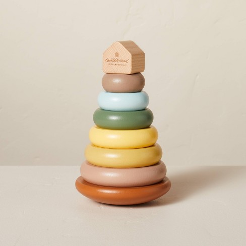 Wooden stacking hot sale rings toy