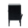 Murah Modern 25"Tall 2-Drawer Nightstand with Charging Station and Adjustable Legs Set of 2| HULALA HOME-BLACK - 4 of 4