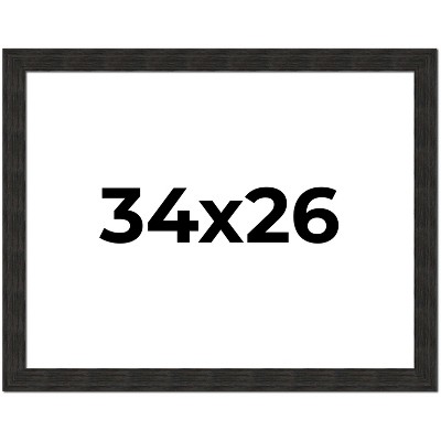 PosterPalooza | Contemporary Black Picture Frame - UV Acrylic, Backing Board, Hanging Hardware Included