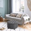 GlasFlength Ottomans and Benches Fabric Storage Footstool Ottoman Button Tufted Footrest with Removable Lid for Living Room, Gray, 24.8"*24.8"*13.8" - 2 of 4