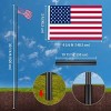 30 ft. Aluminum Telescopic Flag Pole Kit Flagpole 3'x5' US Flag & Ball Top for Commercial Residential Outdoor - 2 of 4