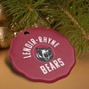 Lenoir-Rhyne University Bears Logo Porcelain Scalloped Holiday Christmas Tree Ornament - 4 of 4