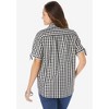 Roaman's Women's Plus Size French Check Big Shirt - image 3 of 4