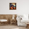 Stupell Industries Haunted House & Black Cat Floating Frame Canvas Art, Gold, 25" x 25" - 3 of 4