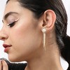 SOHI Women's Black Dangling Drop Earrings - 3 of 3