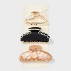 Assorted Marble and Scallop Edge Hair Claw Clip Set 3pc - A New Day™ Multicolor - 2 of 3