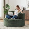 NicBex Compressible Corduroy Round Chair with Cushioned Backrest, Modern Comfy Chair for Living Room,Office,Apartment - 2 of 4