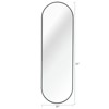 SEVOBAL Bathroom Vanity Mirrors Black Pill Shaped Full Length Mirror with High Quality Glass Framed for Durability, Black, 63"*20"*1.1" - 4 of 4