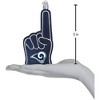 Old World Christmas Blown Glass Ornament for Christmas Tree, Los Angeles Rams Foam Finger - 4 of 4