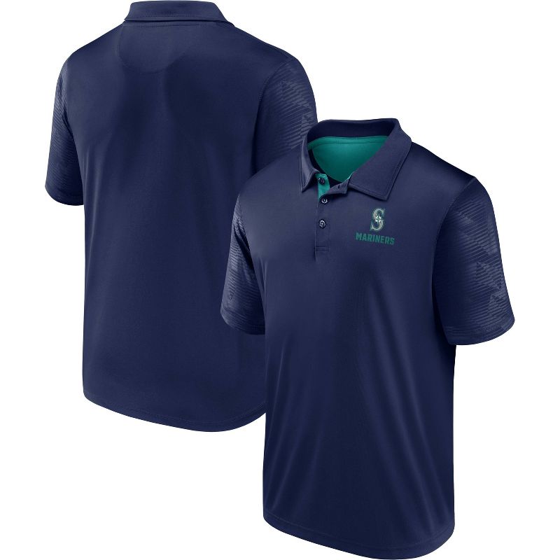 MLB Seattle Mariners Men&#39;s Short Sleeve Polo T-Shirt, 3 of 4