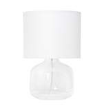 Glass Table Lamp with Fabric Shade Fresh White - Simple Designs