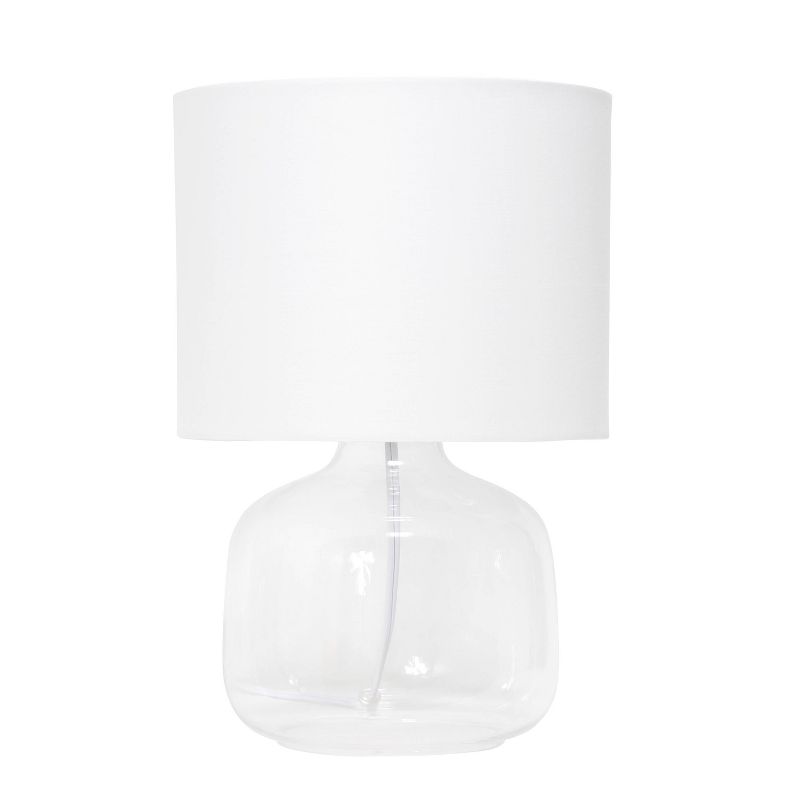Glass Table Lamp with Fabric Shade - Simple Designs, 1 of 11