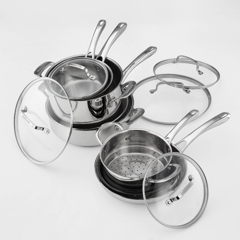 Cuisinart Classic 13pc Stainless Steel Cookware Set Light Silver, 4 of 9