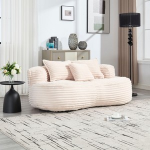 NicBex Corduroy Fabric Bean Bag Chair with Foam and High Back,Oversized Lazy Sofa Chair for Adults and Kids,Modern Lounge Chair for Living Room - 1 of 4
