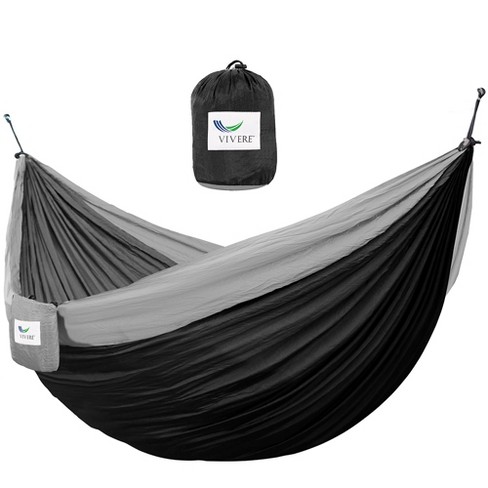 Vivere Double Parachute Hammock In Black And Grey Target