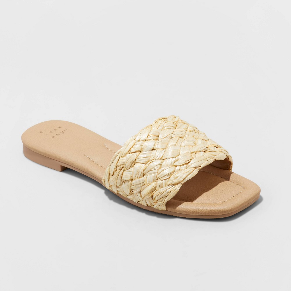 Size 6,5 Women's Carissa Slide Sandals - A New Day™ Almond 
