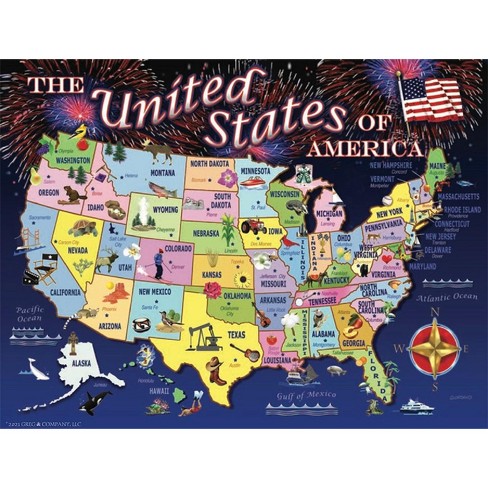 Puzzle By Number® - Map of the United States - Plus-Plus USA