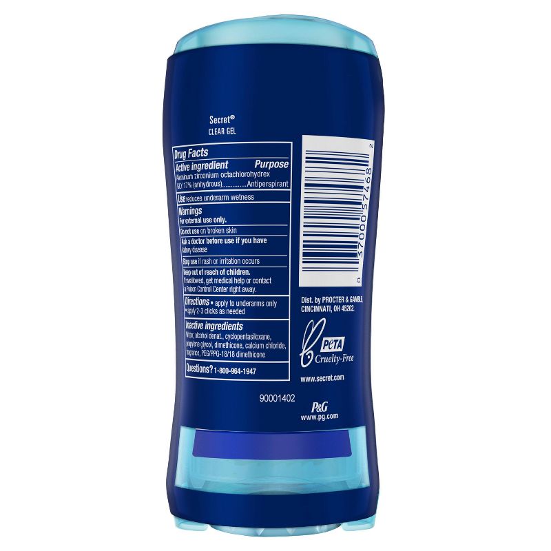 Secret Outlast Clear Gel Antiperspirant Deodorant, Protecting Powder - 2.6oz each/Pack of 2, 5 of 7