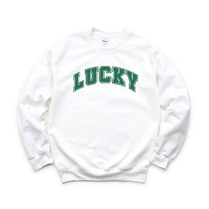 Simply Sage Market Women's Graphic Sweatshirt Lucky Varsity - 1 of 3