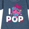 - Trolls - I Love Pop Poppy Graphic Short Sleeve Fleece Dress - 2 of 4