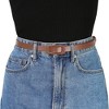 Allegra K Women's Thin Nonporous Rectangle Buckle Plus Size Jeans Dress Waist Belts - 4 of 4