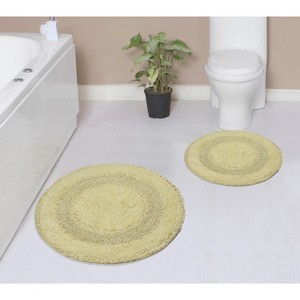 Radiant Bathroom Rugs Set, Washable Rug, Extra Soft and Absorbent bath Rug, Bath Mat Set, Bath Floor Mat Non-Slip, 2 Pcs Set(22+30), Green - 1 of 4