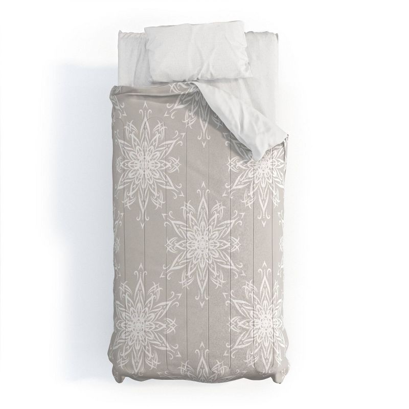 Twin Extra Long Lisa Argyropoulos La Boho Snow Polyester Comforter + Pillow Shams Beige - Deny Designs, 1 of 8
