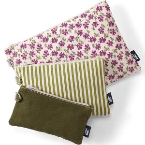 Lands' End Zip Canvas Pouch 3 Pack - 1 of 2