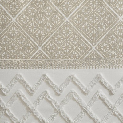 Taupe Cotton Linen Boho Chic Room-Darkening Curtain Panel