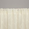Gracie Mills Cyprian Diamond Embroidered Rod Pocket Top Sheer Window Curtain Panel - 2 of 2