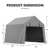 GustoWave Outdoor Portable Storage Shed, Carport Tent for Motorcycle, Bike - 2 of 4