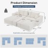 Gericco 113" Boneless Sectional Cloud Couch Sofa Bed for Living Room, Modular Modern Lounge 3 Seater Couches with Chaise, No Assemble - 3 of 4