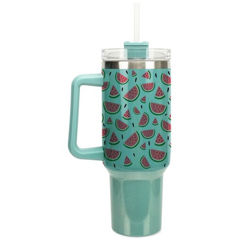 100 North Watermelon Slices Fruit Summer Vibes 40 oz. Stainless Steel, Large Water Bottle Coffee Mug, Spill & Leak Resistant, Thermal Travel Tumbler - image 1 of 1