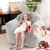 TROPOW Extra Large Bean Bag Chair,Pre-Filled Plush Beanbag Sofa for Adults, Kids & Teens, Comfortable Lounge Chair for Bedroom & Living Room - 4 of 4