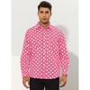 Lars Amadeus Men's Button Down Long Sleeve Casual Business Polka Dots Shirt - 2 of 4
