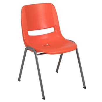 Flash Furniture HERCULES Series 880 lb. Capacity Ergonomic Shell Stack Chair with Metal Frame