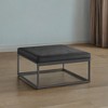 Ottoman Bench, Large Ottoman, Ottoman Coffee Table, Leather Footstool, Reversible Top, Padded Seat, Max. Load 660 lb - 3 of 4