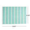 FONTOI Woven Area Rugs, Stitched Grid Rugs for Patio Deck Home Living Room, Indoor and Outdoor, Blue&White, 84"*0.16"*63" - 3 of 4
