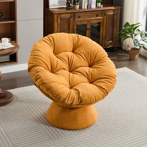 Racxily Oversized Swivel Accent Chair, 360 Swivel Barrel Chair, Papasan Chair for Living Room Bedroom - 1 of 4