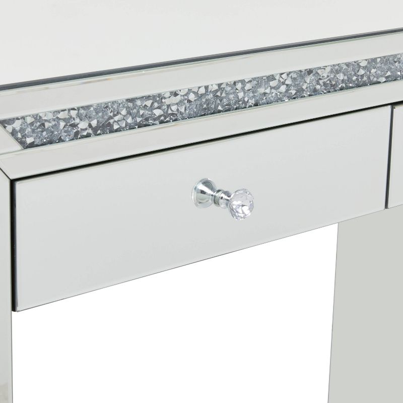 Glam Mirror and Glass Console Table Desk Silver - Olivia &#38; May, 5 of 30