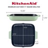 KitchenAid 11" Enameled Cast Iron Square Grill and Roasting Pan - Pistachio: Hand Wash, Electric & Gas Compatible - 2 of 4