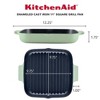 KitchenAid 11" Enameled Cast Iron Square Grill and Roasting Pan - Pistachio: Hand Wash, Electric & Gas Compatible - image 2 of 4