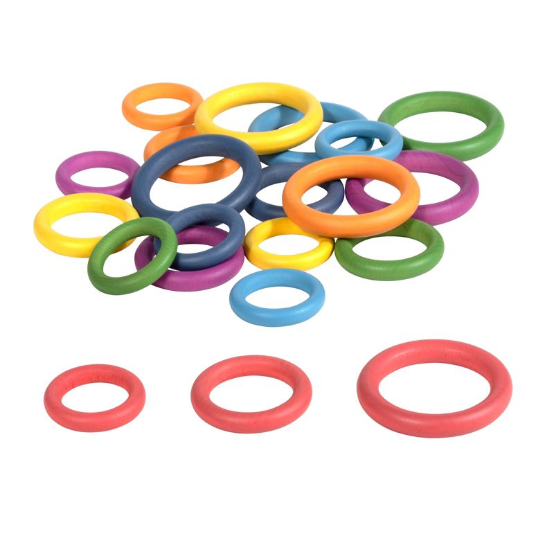 TickiT Rainbow Wooden Rings, Set of 21, 3 of 5